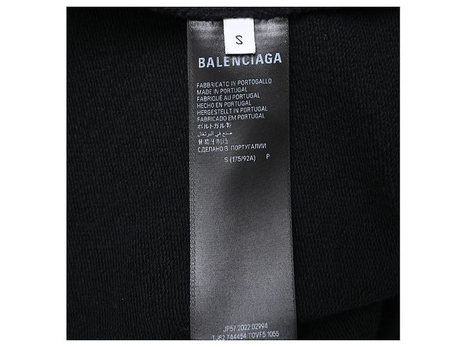 Everyday Felpa con zip Balenciaga in cotone nero - vista 6