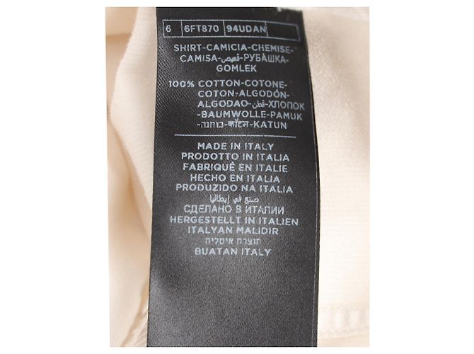 Camicia spazzolata tinta in capo Tom Ford in cotone bianco Crudo - vista 5