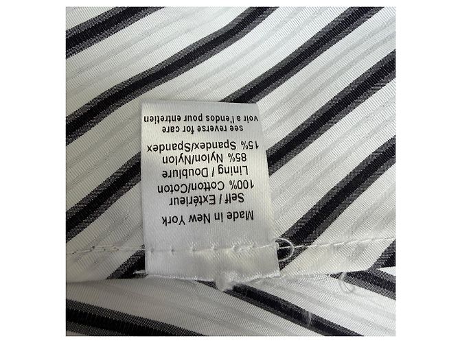 Autre Marque Blusa de rayas off-shoulder en algodón negro y blanco de Caroline Constas - vista 5