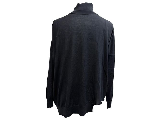 Stella Mc Cartney Stella McCartney Rollkragenpullover aus schwarzer Schurwolle - Ansicht 3