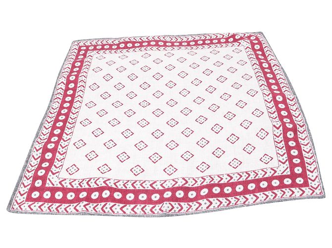 Brunello Cucinelli Geometric Pattern Pocket Square in Multicolor Silk Multiple colors - view 2