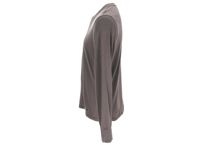 T-shirt a maniche lunghe Tom Ford in lyocell grigio - vista 2