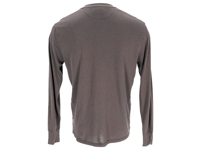 T-shirt a maniche lunghe Tom Ford in lyocell grigio - vista 3