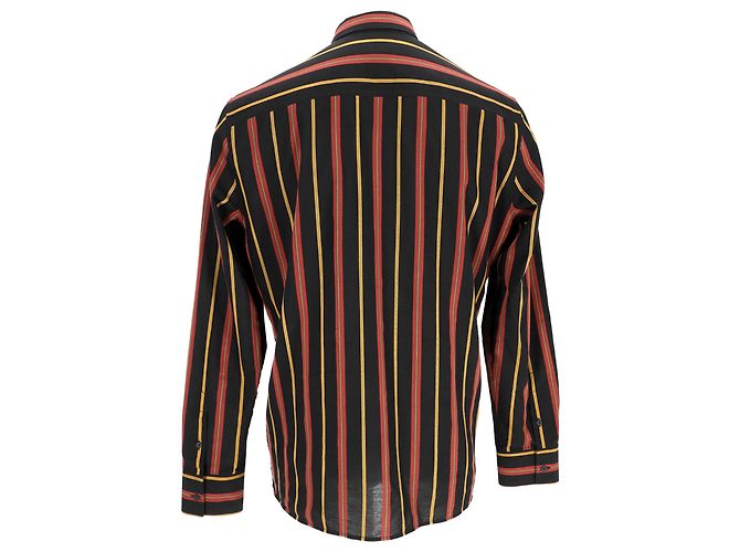 Camicia a righe con bottoni Bottega Veneta in cotone multicolore - vista 3