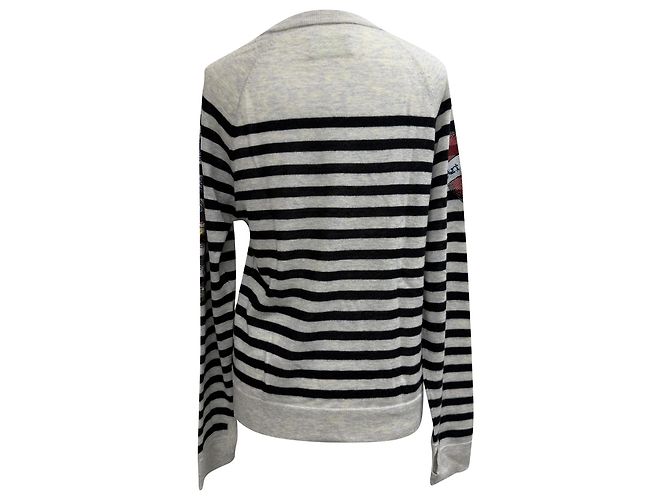 Gestreifter Pullover von Zadig & Voltaire aus mehrfarbigem Kaschmir Mehrfarben - Ansicht 3
