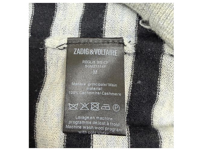Gestreifter Pullover von Zadig & Voltaire aus mehrfarbigem Kaschmir Mehrfarben - Ansicht 5