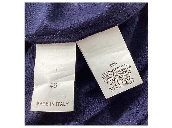 Camicia con bottoni Brunello Cucinelli in cotone blu navy - vista 6