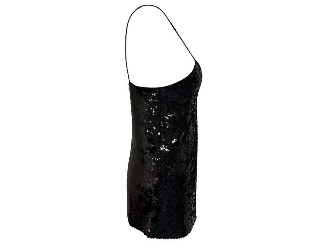 Iro Erna Pailletten-Camisole-Top aus schwarzem Polyester - Ansicht 2