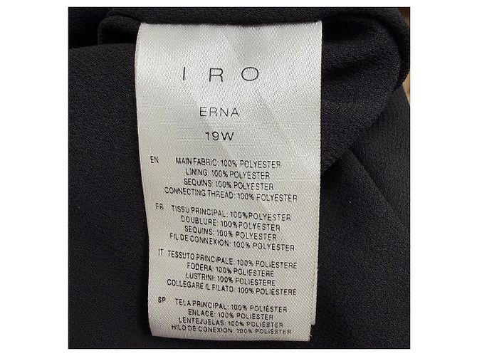 Iro Erna Pailletten-Camisole-Top aus schwarzem Polyester - Ansicht 5