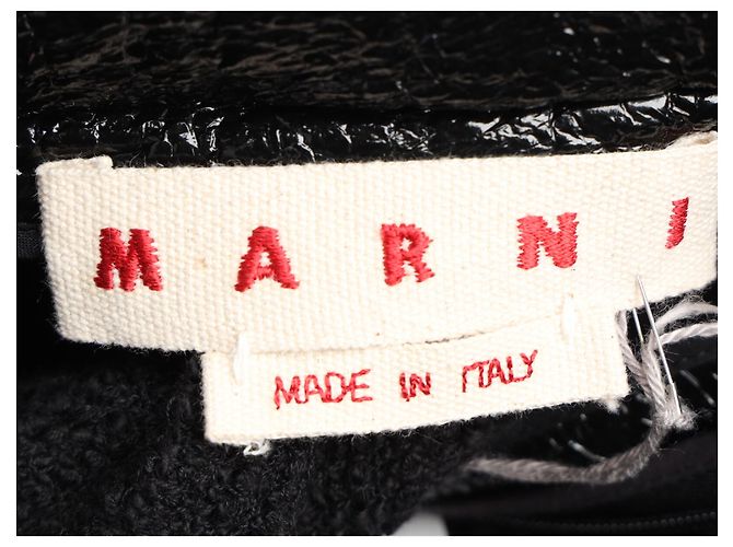 Falda Midi Metálica Marni en Algodón Negro - vista 4