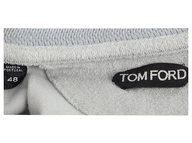 Polo Tom Ford in cotone grigio - vista 4