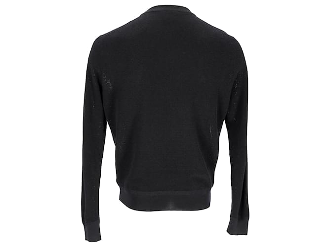 Tom Ford Rundhals-Pullover aus schwarzer Baumwolle - Ansicht 3