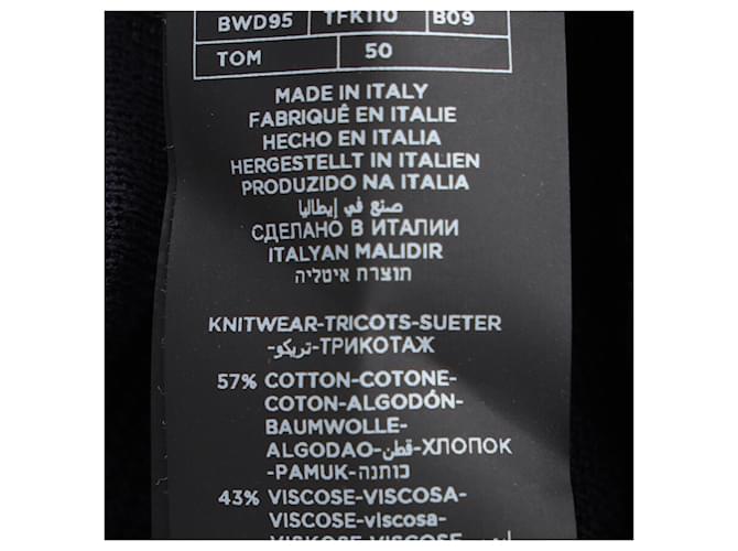 Tom Ford Rundhals-Pullover aus schwarzer Baumwolle - Ansicht 6