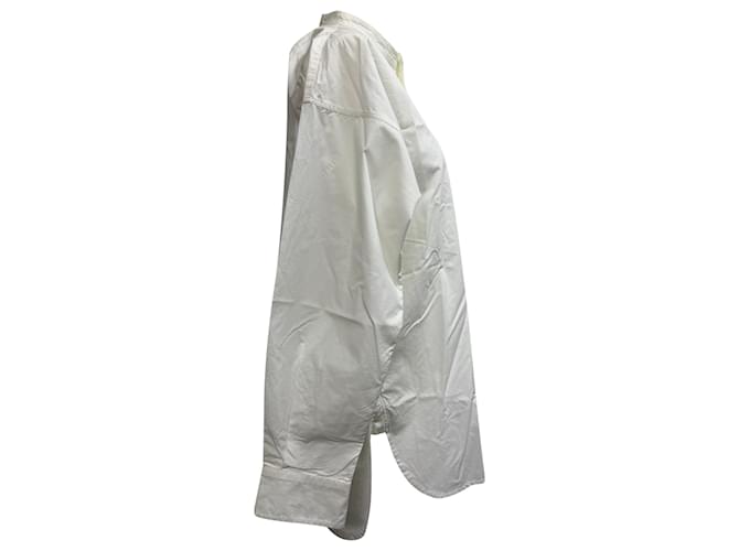 Camicia Button Down Joseph in Cotone Bianco Crudo - vista 2