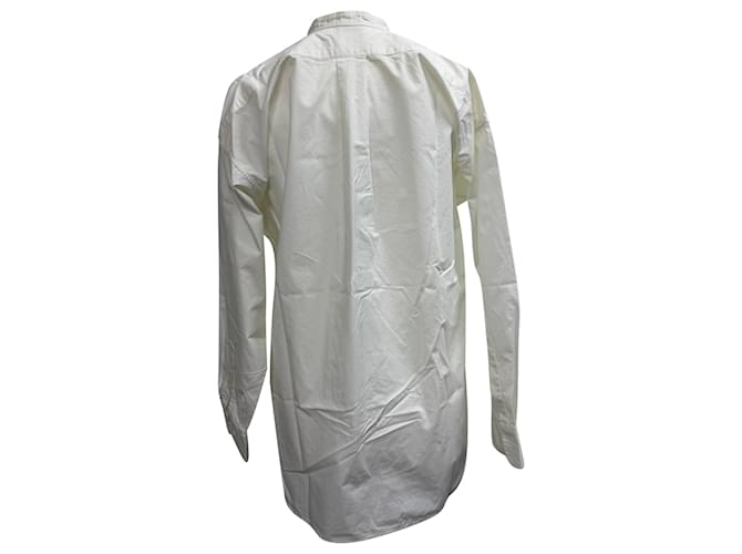 Camicia Button Down Joseph in Cotone Bianco Crudo - vista 3