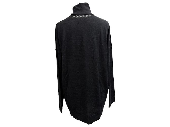 Suéter de cuello alto Zadig & Voltaire en lana merina gris - vista 3