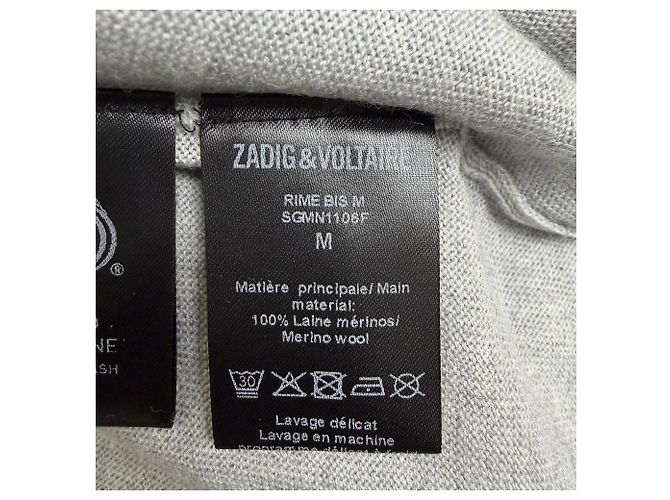 Rime Bis Pullover aus grauer Merinowolle von Zadig & Voltaire - Ansicht 5