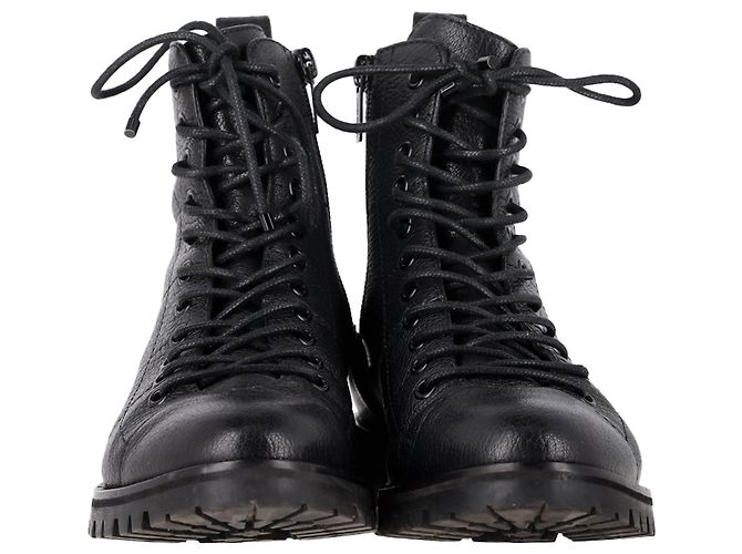Stivaletti con lacci Cruz in pelle nera di Jimmy Choo Nero - vista 2