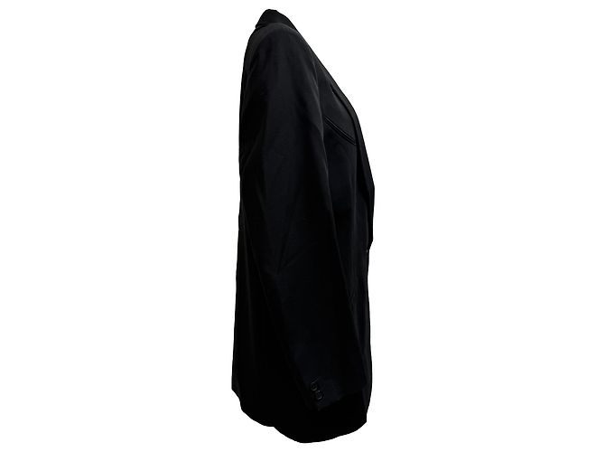 Maison Martin Margiela Blazer de un solo botón con bolsillos en algodón negro Maison Margiela - vista 2