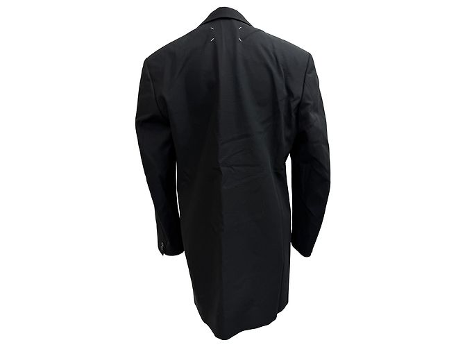 Maison Martin Margiela Blazer de un solo botón con bolsillos en algodón negro Maison Margiela - vista 3
