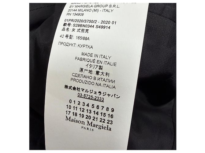 Maison Martin Margiela Blazer de un solo botón con bolsillos en algodón negro Maison Margiela - vista 4