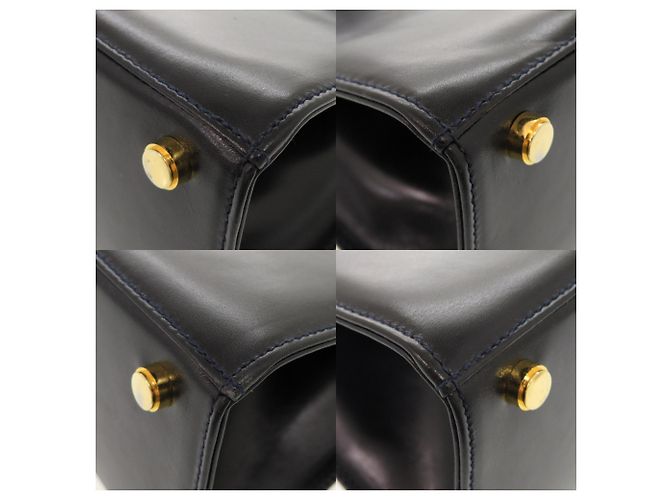 Borsa in pelle blu navy Salvatore Ferragamo - vista 5