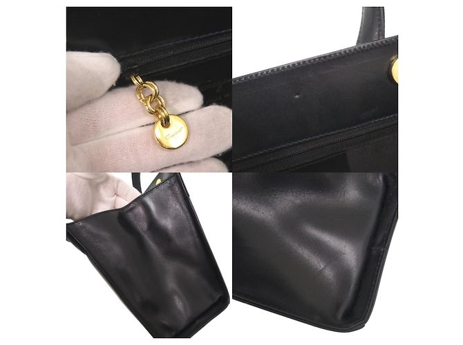 Borsa in pelle blu navy Salvatore Ferragamo - vista 8
