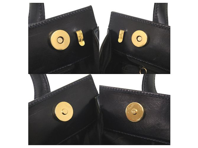 Borsa in pelle blu navy Salvatore Ferragamo - vista 9