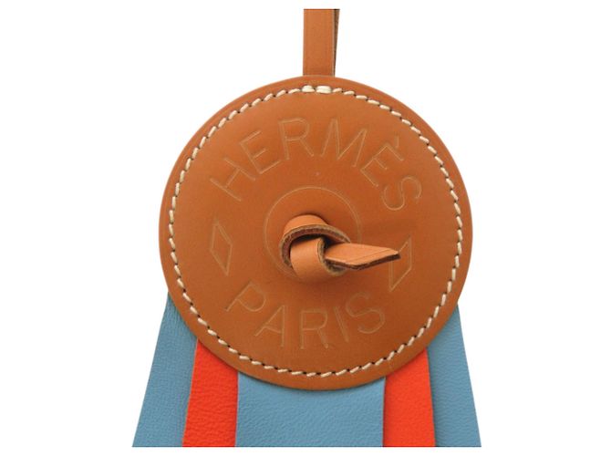 Charm per Borsa Flott Paddock di Hermès Marrone Blu Arancione - vista 4