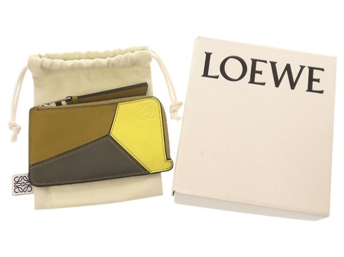 Monedero Puzzle Loewe Multicolor Caqui Amarillo - vista 2