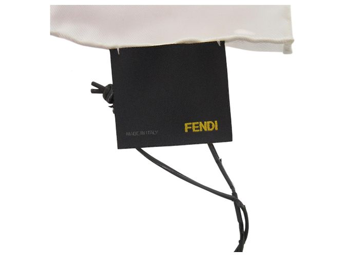 Bufanda de seda con logo Baguette Mania de Fendi Negro Blanco Azul - vista 4