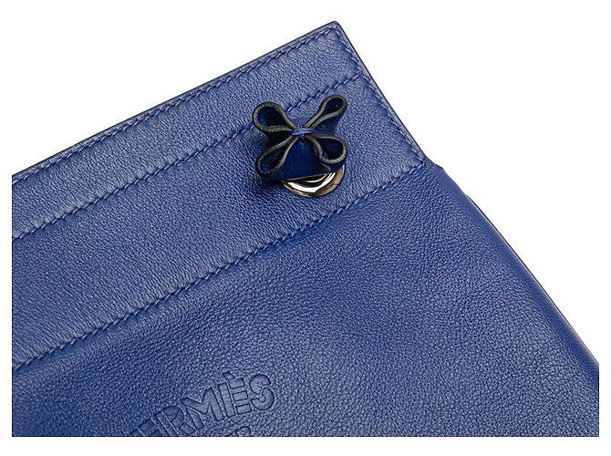 Borsa a Spalla Aline Mini Swift di Hermès Blu - vista 5