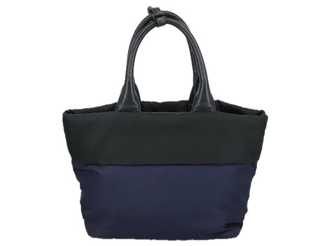 Prada Tote Duplo Conversível Tessuto Pequeno Azul marinho - vista 2
