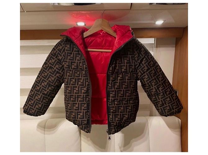 DOUDOUDNE FENDI LOGO FF MIXTE 5 ANS REVERSIBLE Marron - vue 2