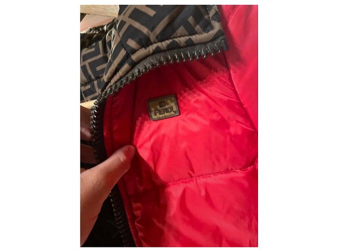 DOUDOUDNE FENDI LOGO FF MIXTE 5 ANS REVERSIBLE Marron - vue 5
