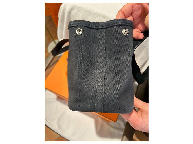 Valparaiso Borsa Hermès Val Paradiso Nera in Tela Nero - vista 13