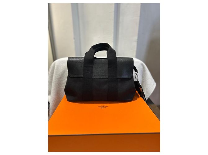 Valparaiso Borsa Hermès Val Paradiso Nera in Tela Nero - vista 2