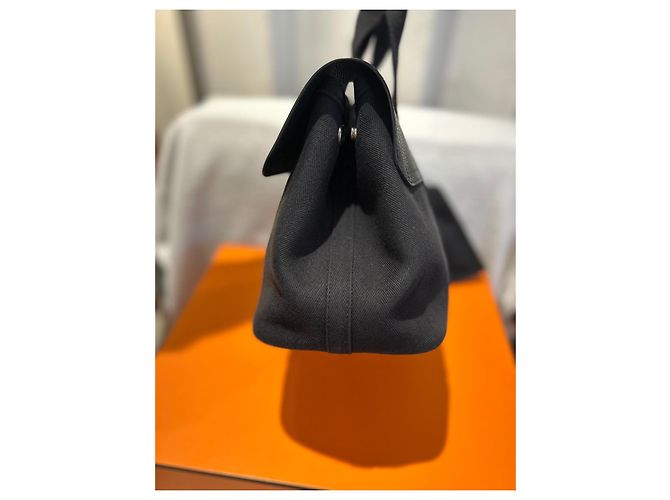 Valparaiso Borsa Hermès Val Paradiso Nera in Tela Nero - vista 3