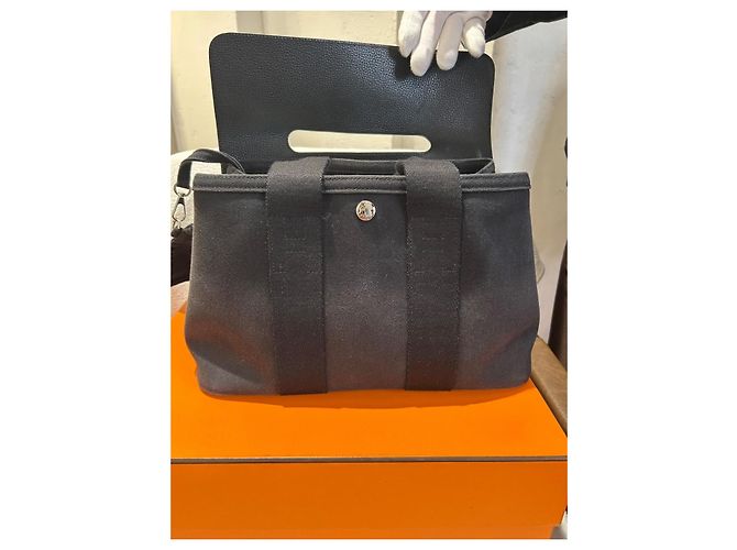 Valparaiso Borsa Hermès Val Paradiso Nera in Tela Nero - vista 6