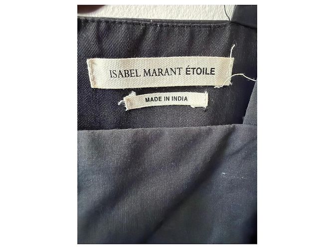 Isabel Marant Etoile Vestido preto de algodão com bordados - vista 3
