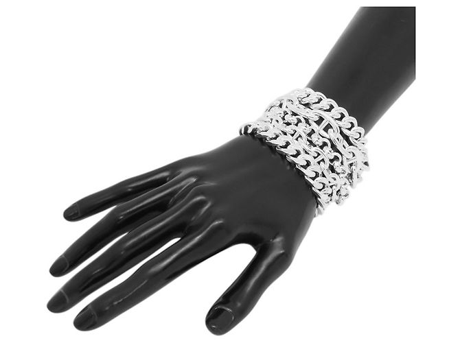 Bracciale Multi-Catenina Chaine d'Ancre Hermès Argento - vista 3