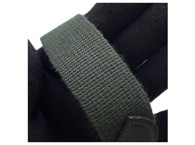 Duffle Hermès Borsa a spalla in pelle di vitello verde Hermes - vista 11