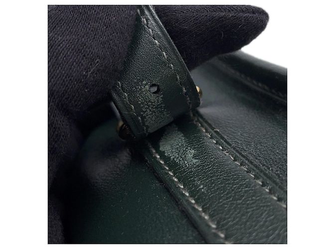 Duffle Hermès Borsa a spalla in pelle di vitello verde Hermes - vista 12