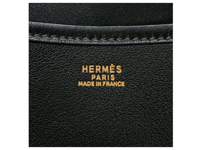 Duffle Hermès Borsa a spalla in pelle di vitello verde Hermes - vista 15