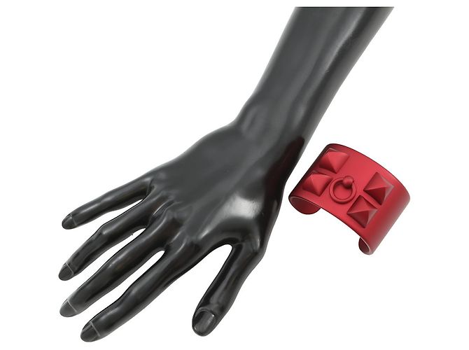 Bracciale Charm Collier de Chien Hermès Rosso - vista 4