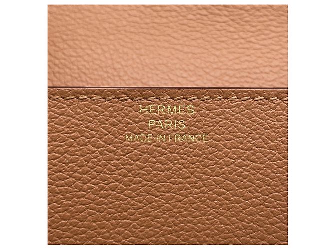 Monedero Roulis Reli Verso de Hermès Beige Verde claro - vista 14