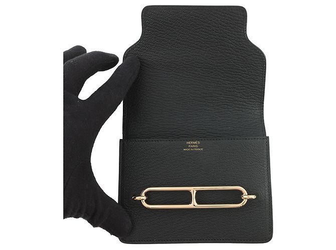Roulis Monedero de cabra Mysore negro de Hermès - vista 4