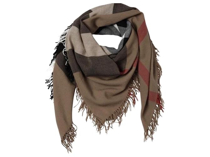 SCARF DONNA BURBERRY Cammello - vista 5