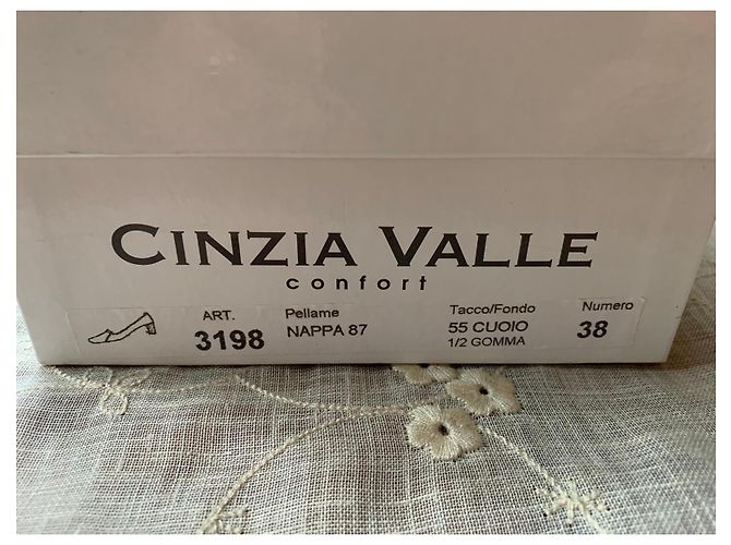 Autre Marque Scarpe eleganti da donna Cinzia Valle in pelle marrone - vista 4