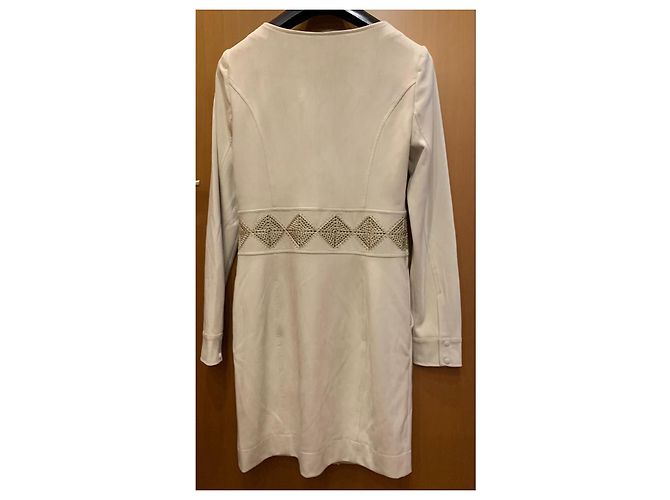 Guess Beiges Wildlederkleid mit dekoriertem Gürtel - Ansicht 6
